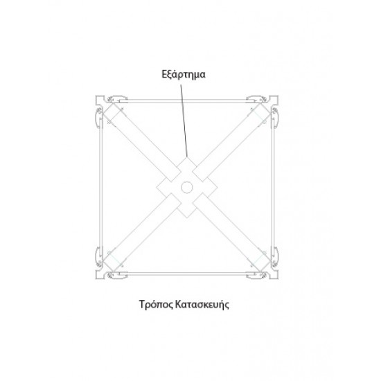 21. Πυλώνας 4πλευρος με Ακρυλικές Επιφάνειες, με Χρήση Ελάσματος